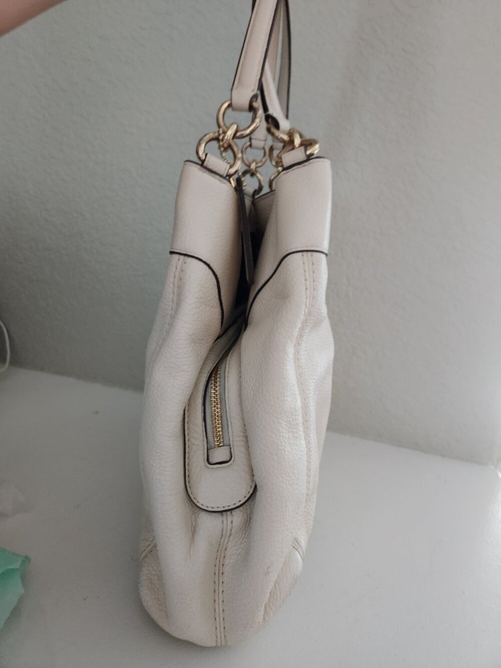 Coach Lexy White Leather Tote Bag Purse - Picture 4 of 11